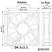 Ventola 92x92x25 12 Volt Connettore 3 Fili Con Viti Incluse - Foto miniatura 5