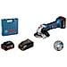 Smerigliatrice Angolare Professional a Batteria GWS 18-125 V-LI in Valigetta con 2 Batterie da 4,0 Ah al Litio e Set di Accessori - Foto miniatura 1