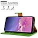 Custodia Compatibile Con Samsung Galaxy S10 In Verde Erbe - Coperchio Protettiva Con Chiusura Magnetica, Funzione Stand E Tasca Per Le Carte - Foto miniatura 5