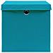 Contenitori con Coperchi 4 pz 28x28x28 cm Azzurro - Foto miniatura 5