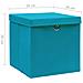 Contenitori con Coperchi 4 pz 28x28x28 cm Azzurro - Foto miniatura 6