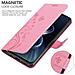 Custodia Compatibile Con Asus Zenfone 8 In Rosa Fiore - Coperchio Protettivo In Design Floreale Con Chiusura Magnetica, Funzione Stand E Slot Per Carte - Foto miniatura 5