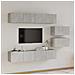 Set Di Mobili Porta Tv 6 Pz Grigio Cemento In Legno Multistrato - Foto miniatura 1