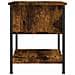 Comodino Rovere Fumo 34x35,5x45 Cm In Legno Multistrato - Foto miniatura 5