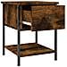 Comodino Rovere Fumo 34x35,5x45 Cm In Legno Multistrato - Foto miniatura 7