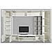 Parete Attrezzata Ocean, Set Salotto Porta Tv, Mobile Soggiorno Multiuso Con Luce Led, 100% Made In Italy, Cm 290x40h192, Bianco Lucido E Cemento - Foto miniatura 4