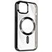 Cover Magsafe Per Iphone 15 Plus Silicone Bordo Cromato Nero - Foto miniatura 3
