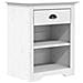 Comodino BODO 53x38,5x67 cm in Legno Massello di Pino Bianco - Foto miniatura 1