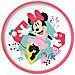 Disney Piatto Piano Bianco E Rosa Per Bambine In Plastica Minnie Con Base Antiscivolo - Foto miniatura 1
