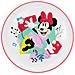 Disney Piatto Piano Bianco E Rosa Per Bambine In Plastica Minnie Con Base Antiscivolo - Foto miniatura 2