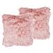 Set Di 2 Cuscini Lubha Bouclé 42 X 42 Cm Tinta Unita Rosa - Foto miniatura 4