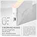 T1 Wall Fix Double Projection Led 1w Battery Lamp 2700k With Mooving / Dusk Sensor Usb-c White - Foto miniatura 8