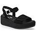 Black Casual Open Sandals Sandali Pelle Scamosciata /nabuk Scarpe Donna Nero Eu 37, D1n50-00 - Foto miniatura 1