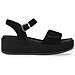 Black Casual Open Sandals Sandali Pelle Scamosciata /nabuk Scarpe Donna Nero Eu 37, D1n50-00 - Foto miniatura 2