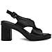 Black Casual Open Sandals Sandali Pelle Scarpe Donna Nero Eu 37, 1-28049-42 001 - Foto miniatura 2