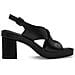 Black Casual Open Sandals Sandali Pelle Scarpe Donna Nero Eu 37, 1-28049-42 001 - Foto miniatura 3