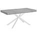 Tavolo allungabile 90x180/440 cm Plaker cemento gambe bianche - Foto miniatura 1