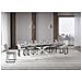 Tavolo allungabile 90x180/440 cm Plaker cemento gambe bianche - Foto miniatura 3