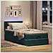 Pouf Letto Con Materasso E Led Verde Scuro 80x200cm In Velluto - Foto miniatura 3