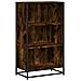 Libreria Rovere Fumo 60x35x107,5 Cm In Legno Multistrato - Foto miniatura 2