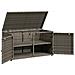 Armadietto Portaoggetti Giardino Grigio 110x55x60,5 Polyrattan - Foto miniatura 4