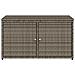 Armadietto Portaoggetti Giardino Grigio 110x55x60,5 Polyrattan - Foto miniatura 5