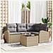 Set di divani da giardino con cuscini Black Poly Rattan - Foto miniatura 2