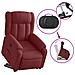 Poltrona Alzapersona Reclinabile Rosso Vino in Tessuto - Foto miniatura 5