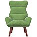 Poltrona Rilassante Verde Chiaro in Velluto - Foto miniatura 4