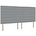Letto a Molle con Materasso e Panchina Grigio Chiaro 200x200 cm Tessuto - Foto miniatura 7