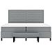 Letto a Molle con Materasso e Panchina Grigio Chiaro 200x200 cm Tessuto - Foto miniatura 9