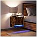 Comodino a Parete con luci LED Rovere Fumo - Foto miniatura 5