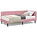 Cornice del letto ad angolo Rosa 90 x 190 cm Velluto - Foto miniatura 4
