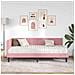Cornice del letto ad angolo Rosa 90 x 190 cm Velluto - Foto miniatura 5
