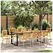 Set da Pranzo per Giardino 9 pcs Beige 200 x 80 x 75 cm - Foto miniatura 2