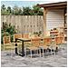 Set da Pranzo per Giardino 9 pcs Beige 200 x 80 x 75 cm - Foto miniatura 4