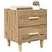 Armadietto per letto rovere artigianale 40 x 35 x 47,5 cm - Foto miniatura 3