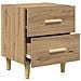 Armadietto per letto rovere artigianale 40 x 35 x 47,5 cm - Foto miniatura 5