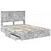 Letto con Contenitore con testiera Grigio cemento 135 x 190 cm - Foto miniatura 5