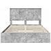 Letto con Contenitore con testiera Grigio cemento 135 x 190 cm - Foto miniatura 8