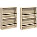 Scaffale per riviste 2 pcs Rovere Sonoma 60 x 12 x 70 cm - Foto miniatura 1