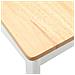 Sedia da pranzo 2 pcs Bianco e Naturale Legno di gomma solido - Foto miniatura 9