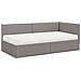 Struttura Letto Angolare con Materasso 2 pcs Talpa Velluto - Foto miniatura 4