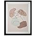 Stampa Con Cornice Face A Line Art Donna Toni Terra 35x47 Cm - Foto miniatura 1