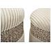 Set 3 Pouf Contenitore Cortina In Poliestere Crema Ø40x49, Ø35x42 E Ø31x38 Cm - Foto miniatura 3