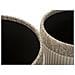 Set 3 Pouf Contenitore Cortina In Poliestere Crema Ø40x49, Ø35x42 E Ø31x38 Cm - Foto miniatura 7