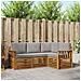 Set divani con cuscino 4 pcs Grigio Naturale e Chiaro - Foto miniatura 2
