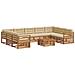 Set divani 10 pcs Naturale e Beige Legno di Acacia Massello - Foto miniatura 1
