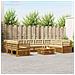 Set divani 10 pcs Naturale e Beige Legno di Acacia Massello - Foto miniatura 2