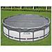 Copertura per piscina Ø3,05 m Rotondo Poliestere Grigio - Foto miniatura 2